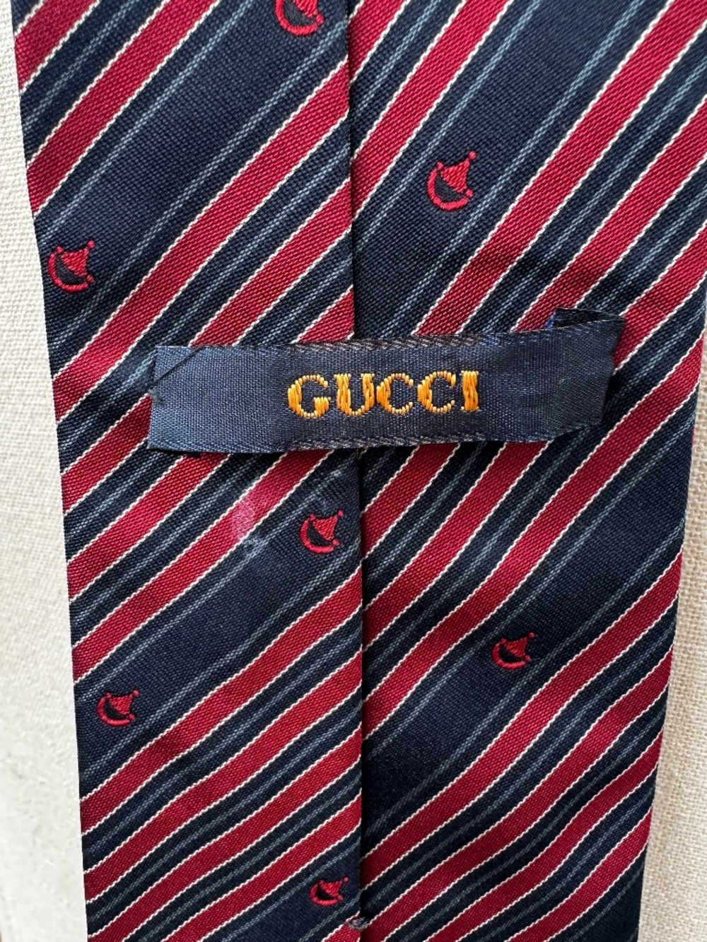 Gucci Vintage 1990s silk necktie with stripes